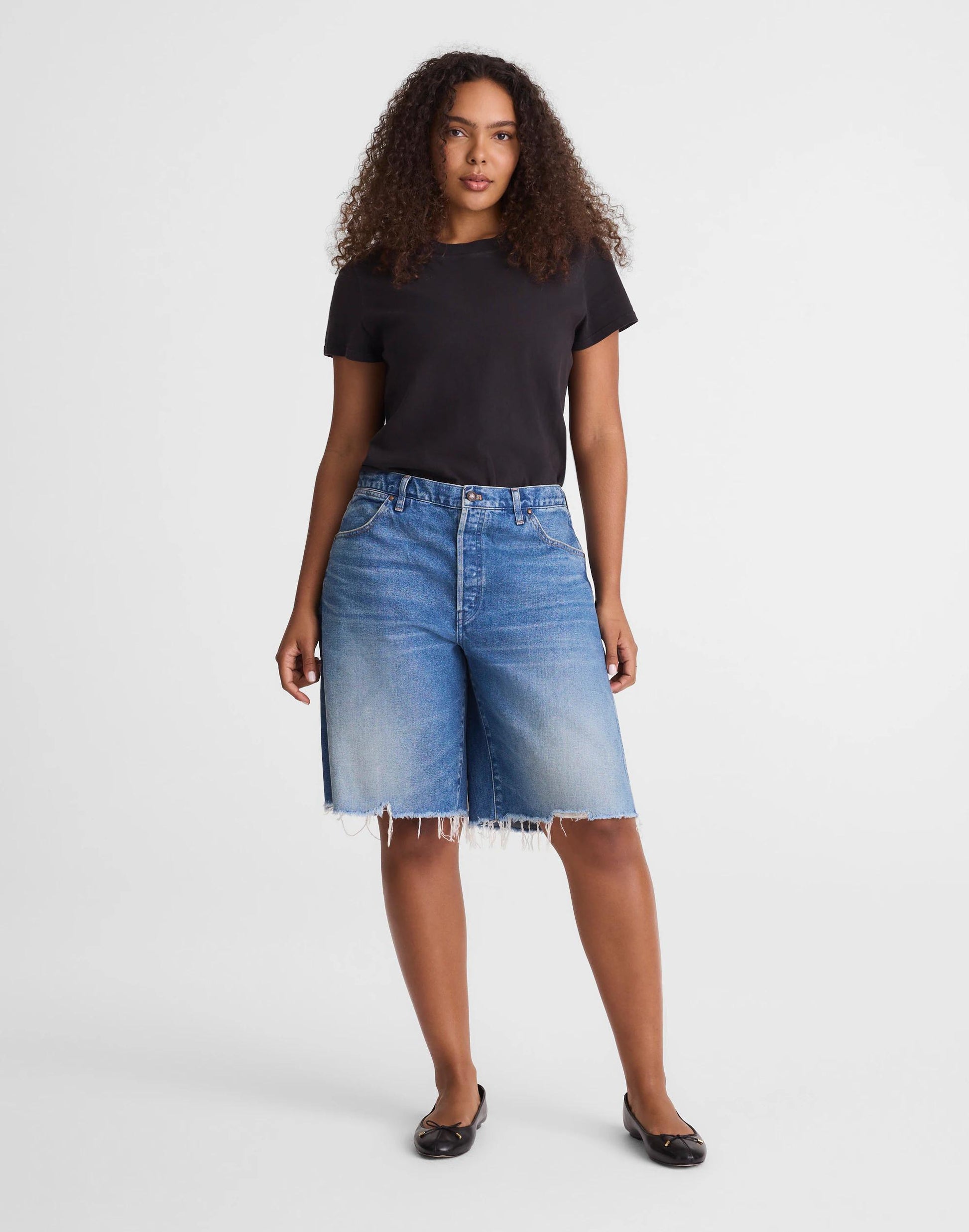 Madewell The Curvy Essex Long Baggy Short