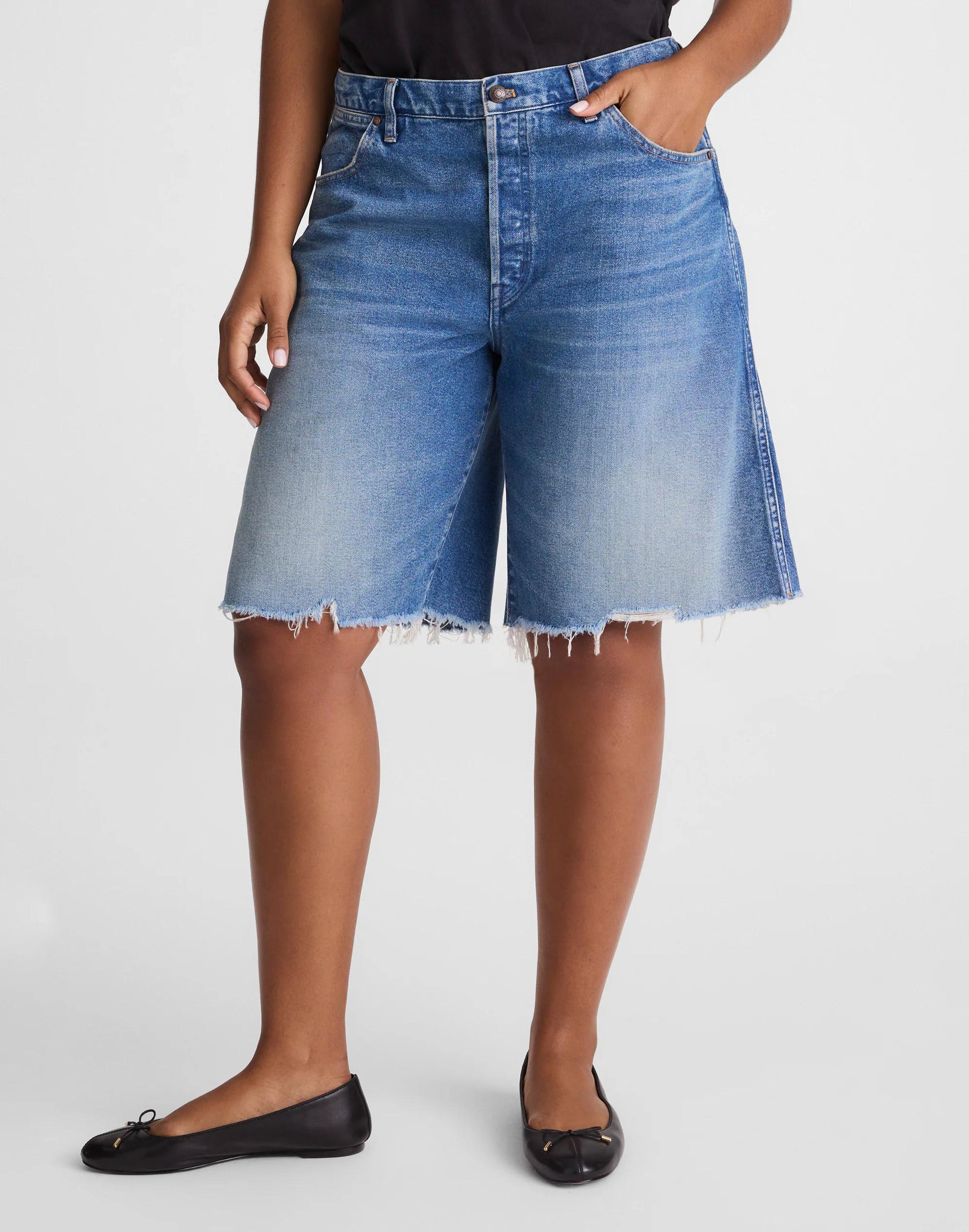 Madewell The Curvy Essex Long Baggy Short