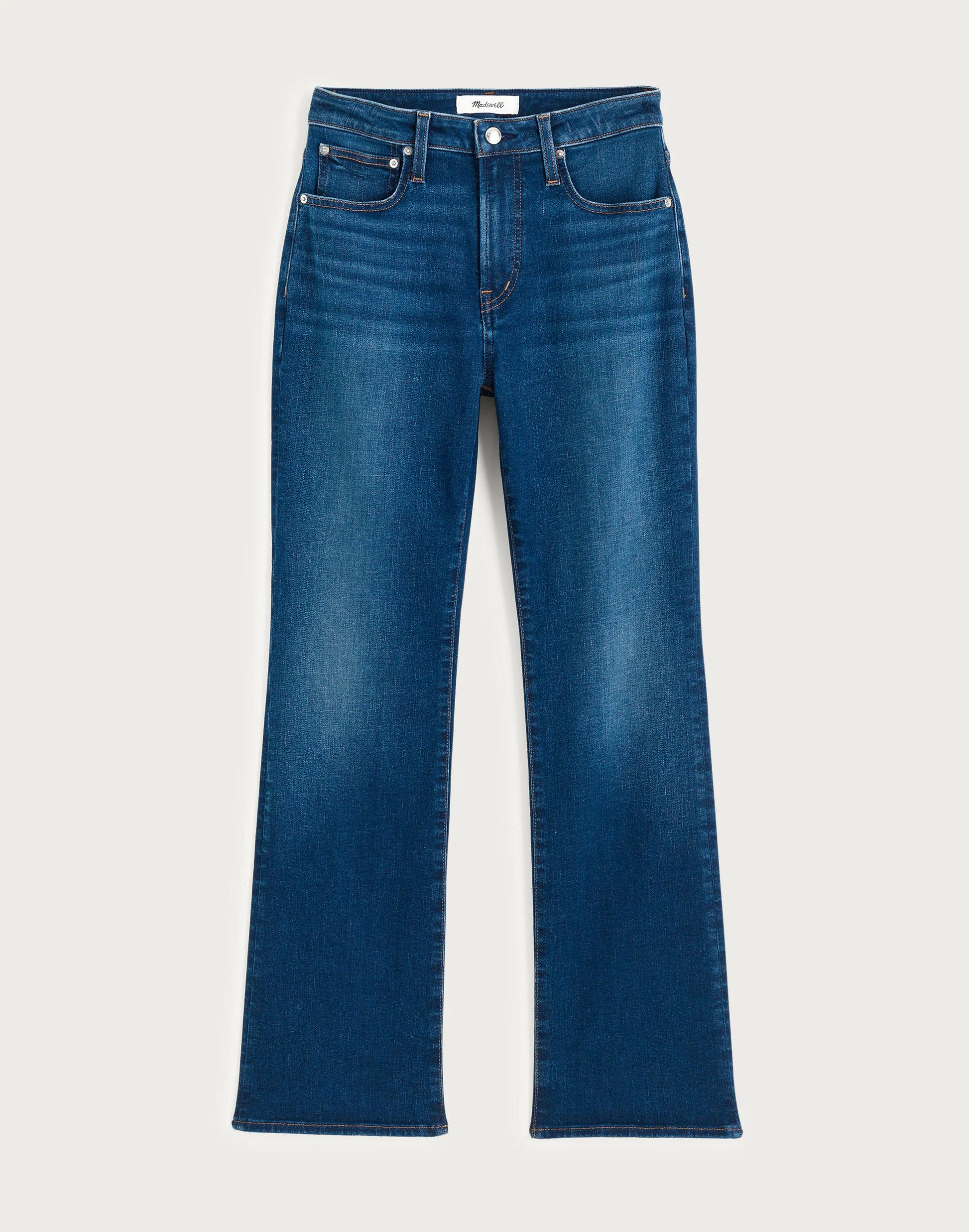 Madewell The Curvy Flare Crop Jean in Super Stretch Denim