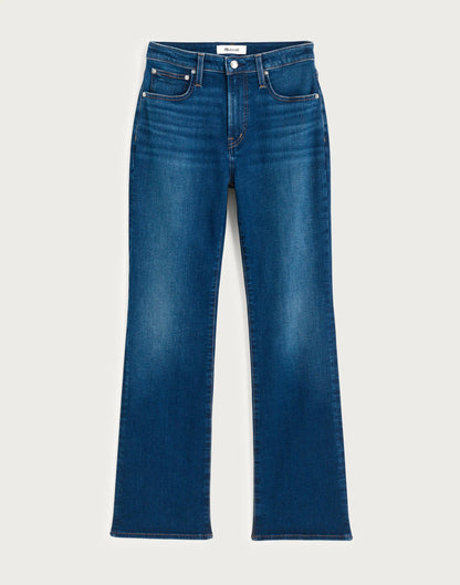 Madewell The Curvy Flare Crop Jean in Super Stretch Denim
