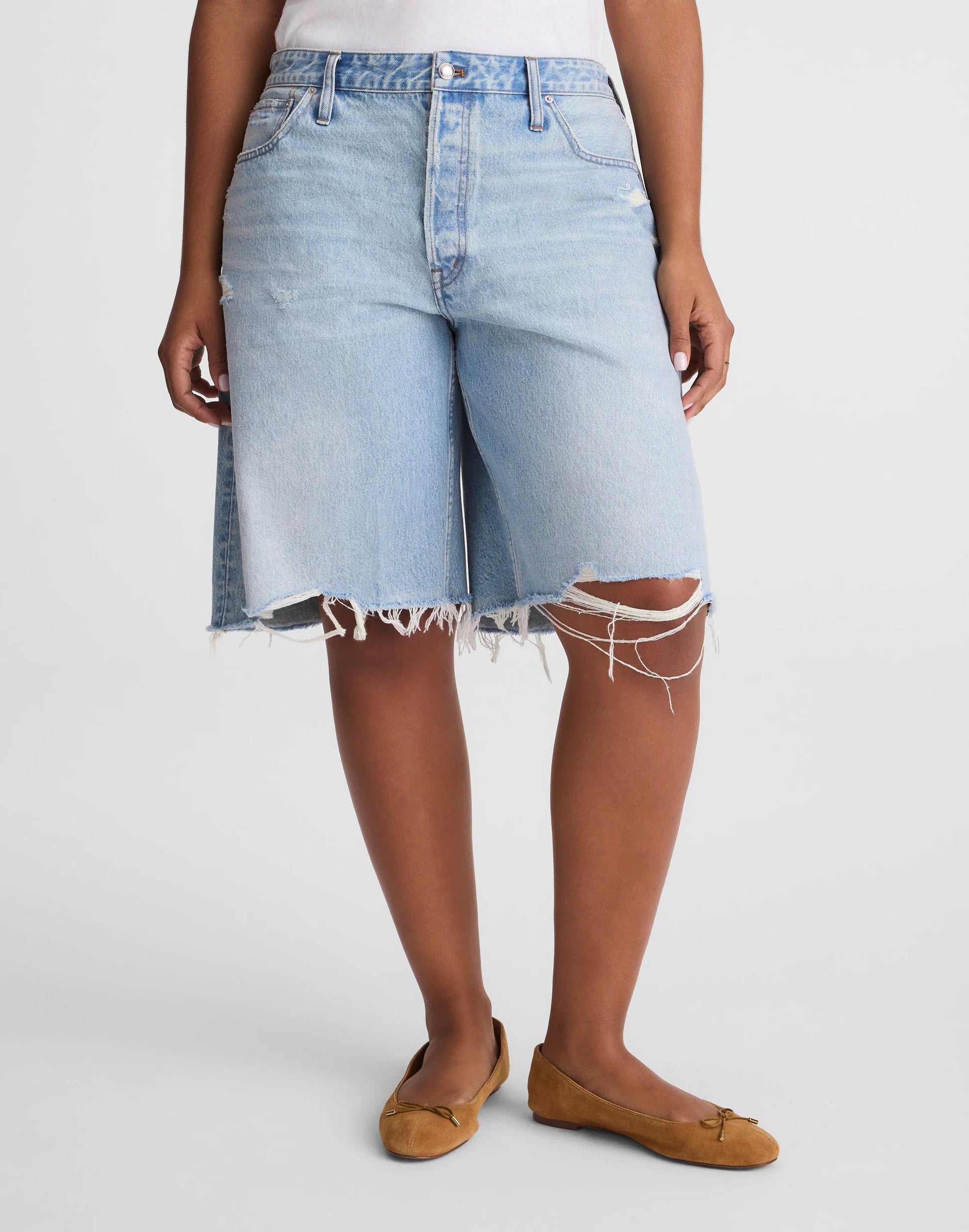 Madewell The Curvy Essex Long Baggy Short