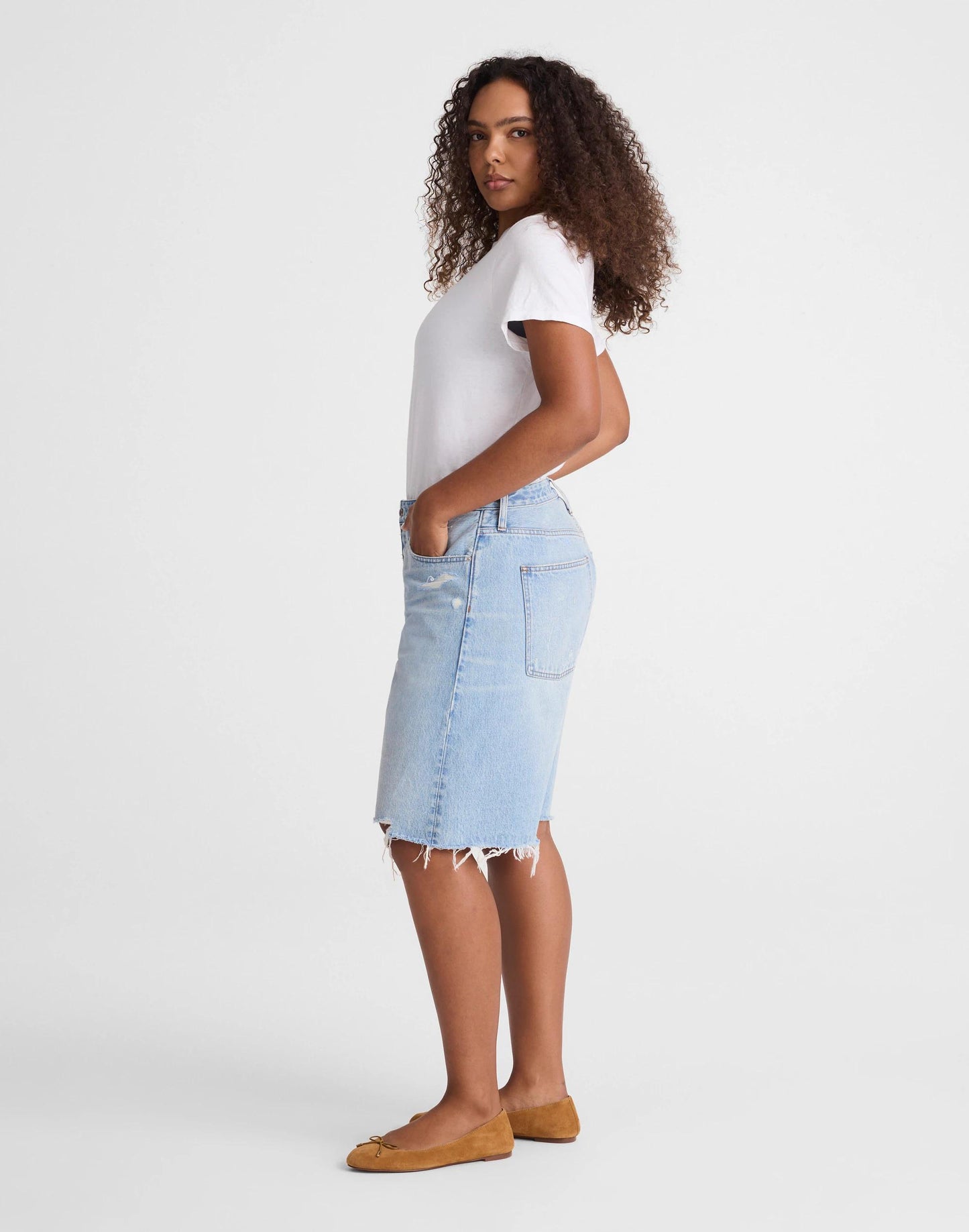 Madewell The Curvy Essex Long Baggy Short