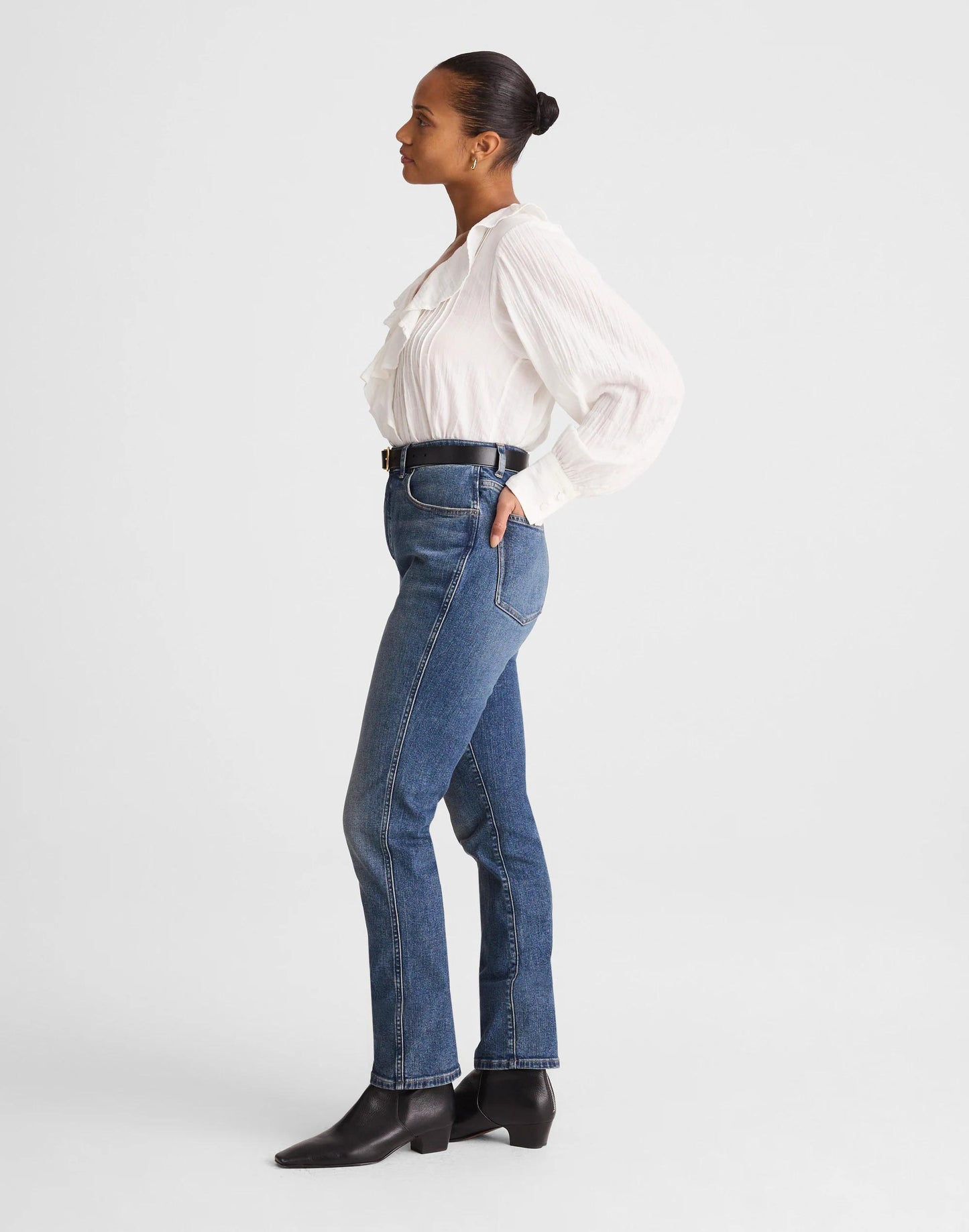 Madewell The Curvy Pencil Jean in Super Stretch Denim