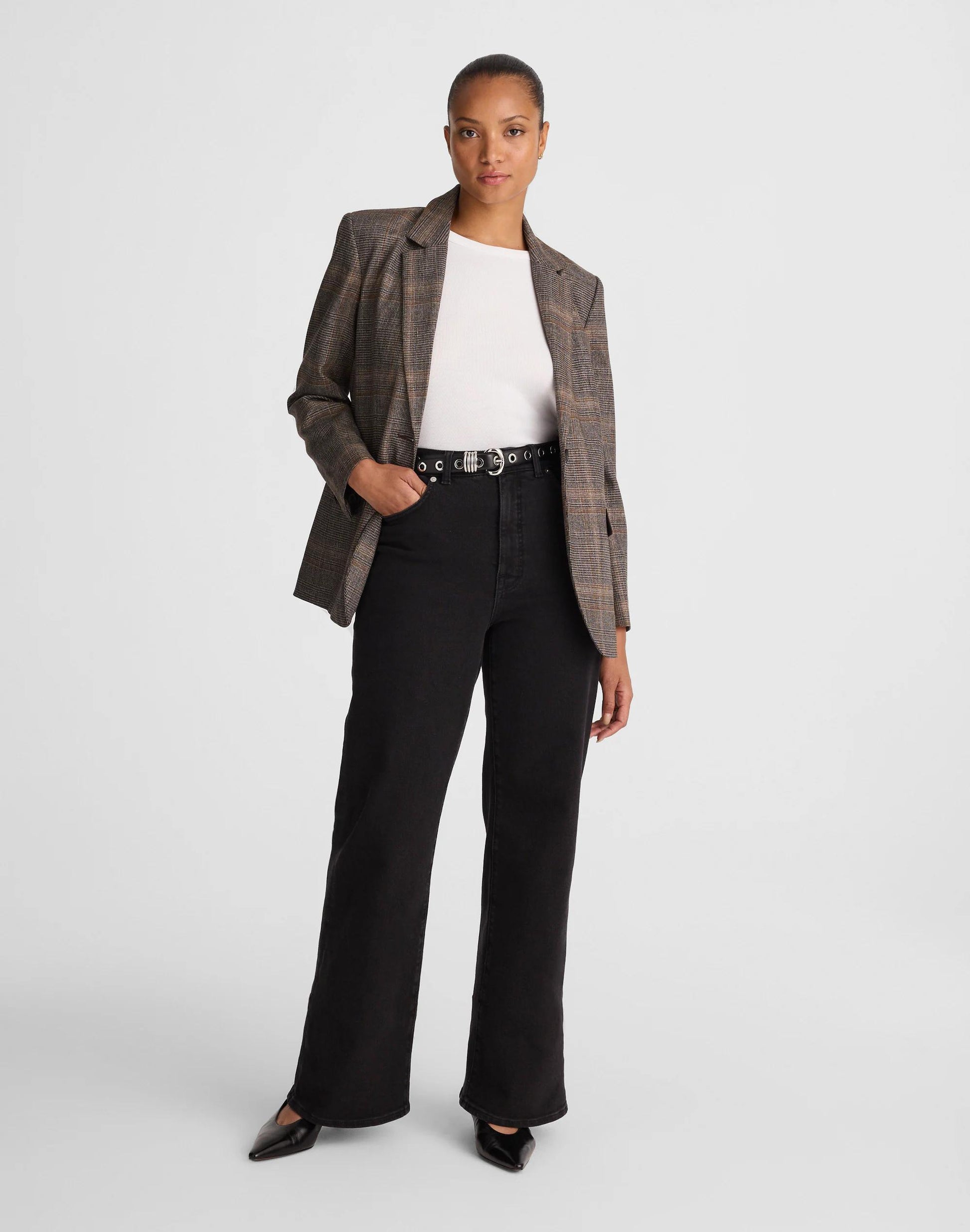 Madewell The Curvy Wide-Leg Jean in Super Stretch Denim