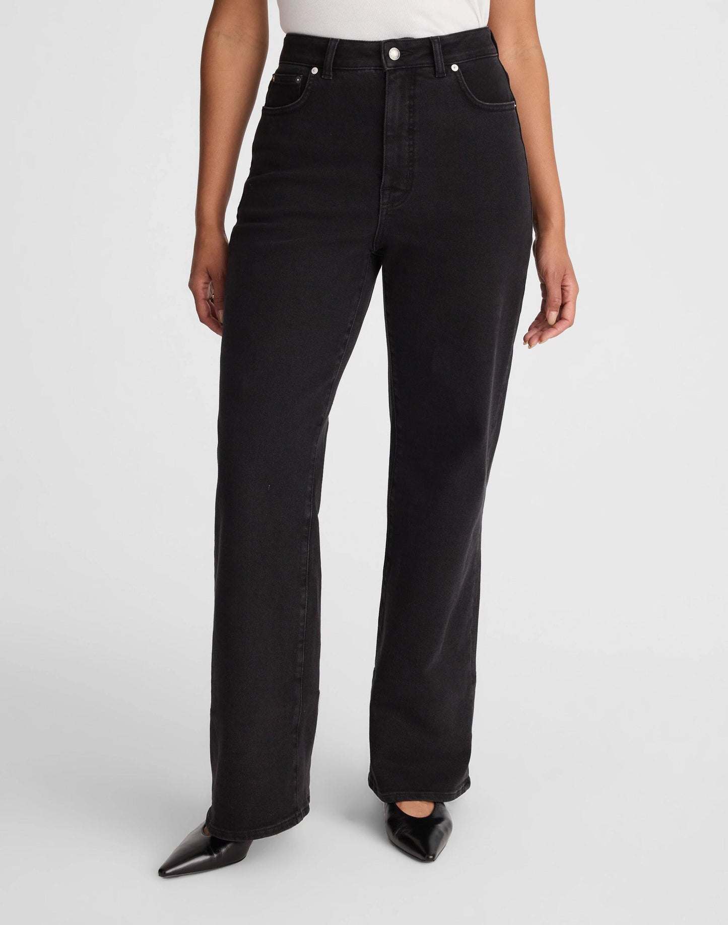 Madewell The Curvy Wide-Leg Jean in Super Stretch Denim