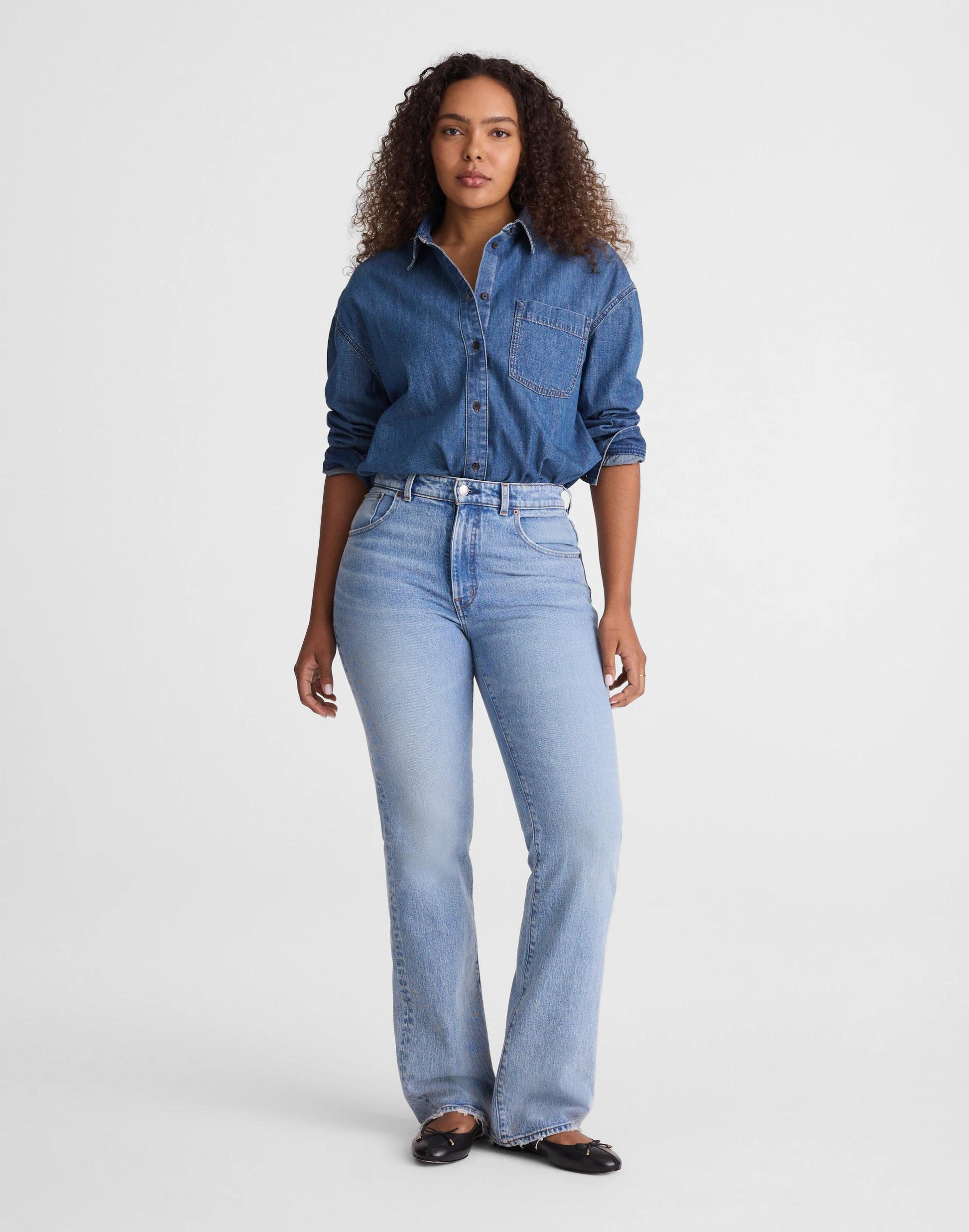 Madewell Curvy Relaxed Bootcut Jeans