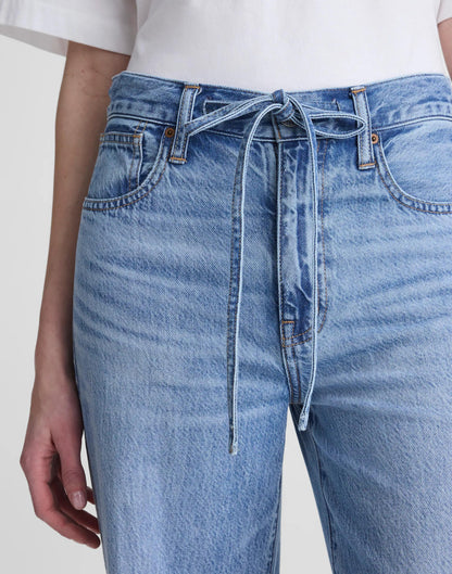 Madewell The Short Ultimate Wide-Leg Jean in Airy Denim