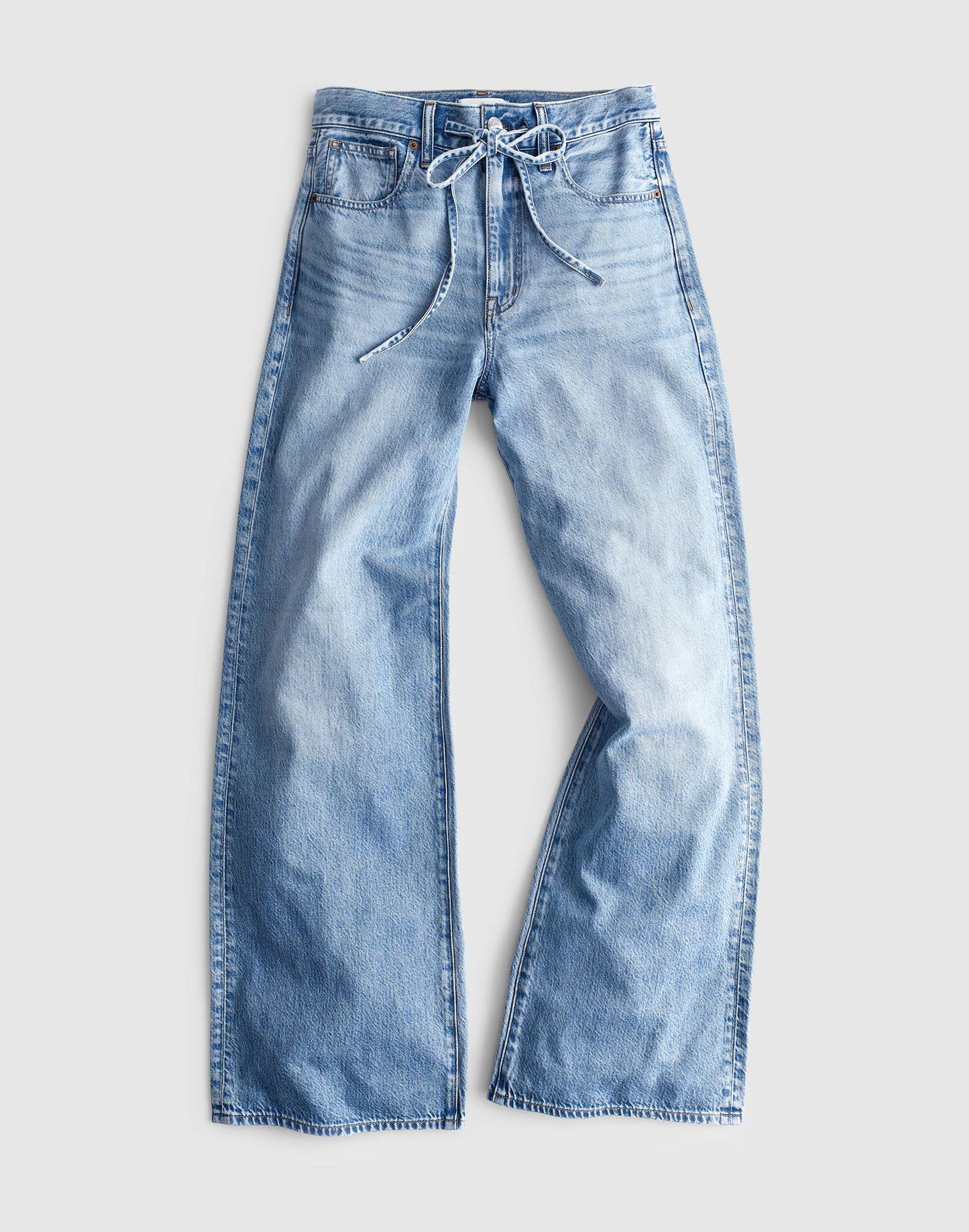 Madewell The Short Ultimate Wide-Leg Jean in Airy Denim