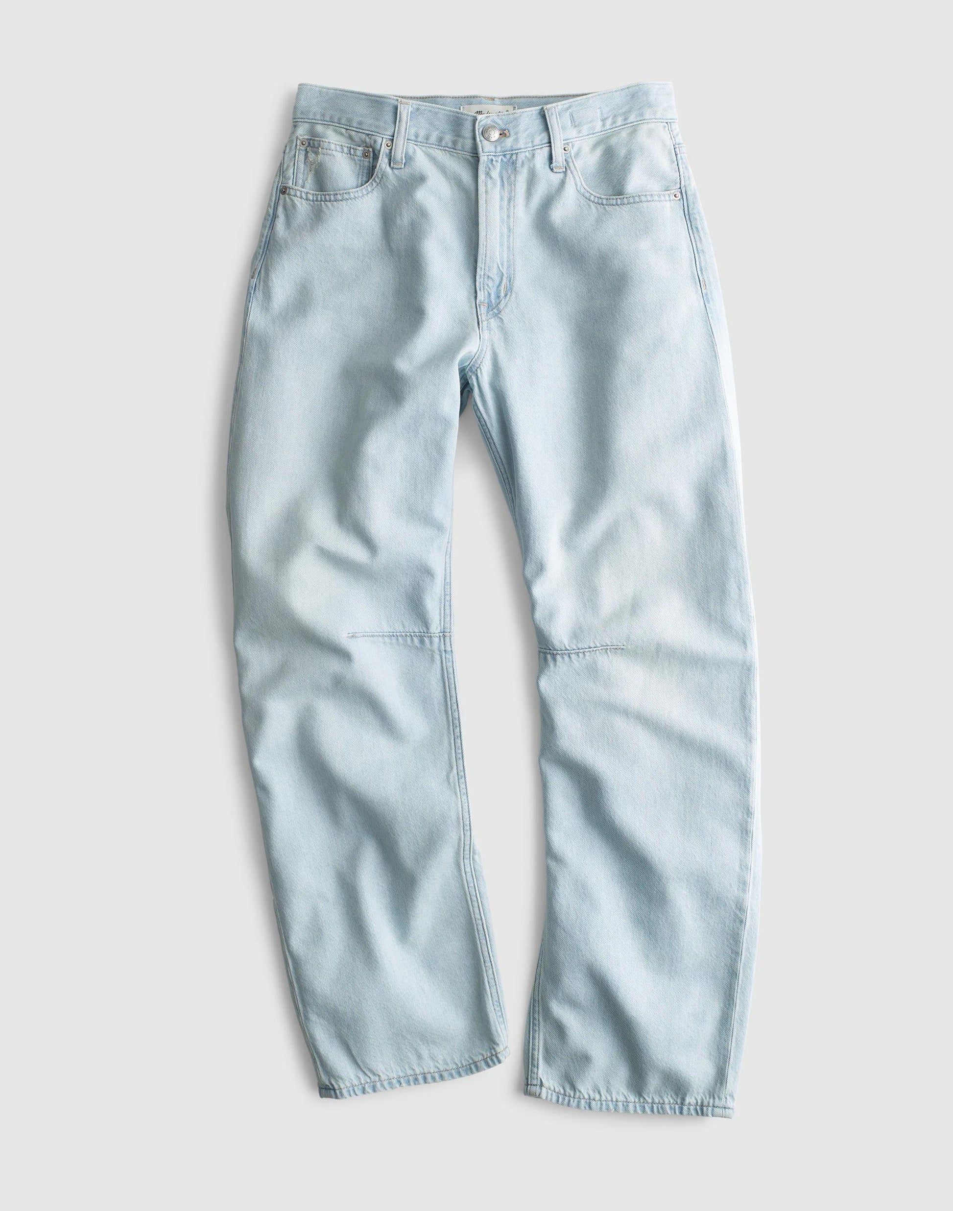 Madewell The Short Darted Barrel-Leg Jean in Airy Denim