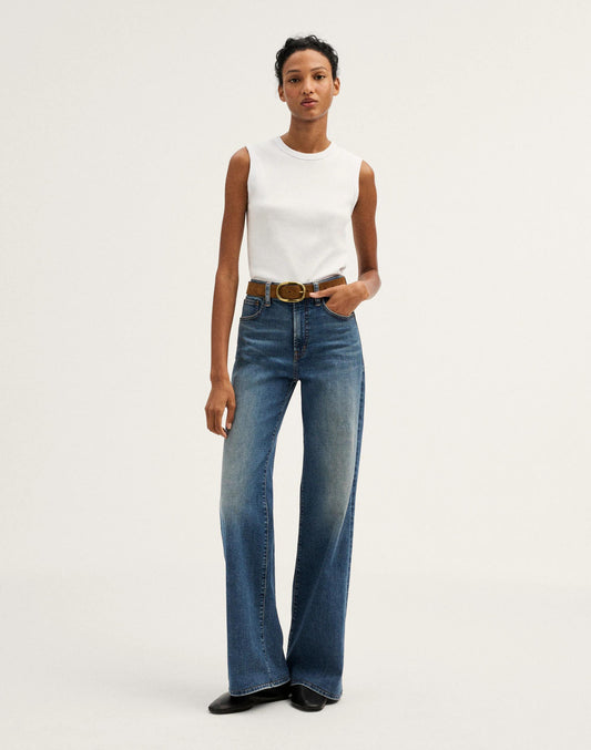 Madewell The Short Wide-Leg Jean in Super Stretch