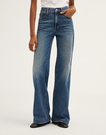 Madewell The Short Wide-Leg Jean in Super Stretch