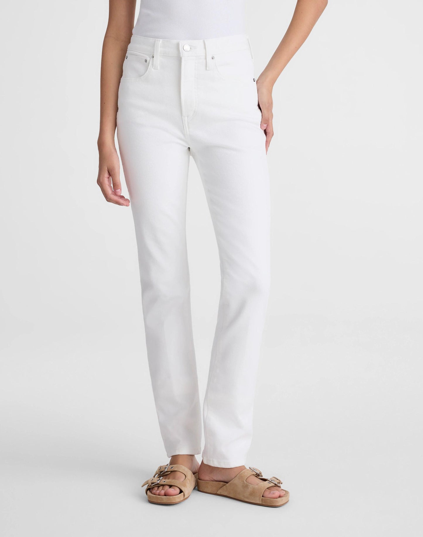 Madewell The Short Pencil Jean in Super Stretch Denim