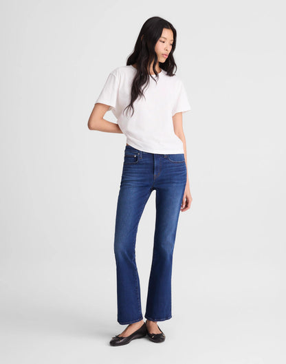 Madewell The Short Flare Crop Jean in Super Stretch Denim