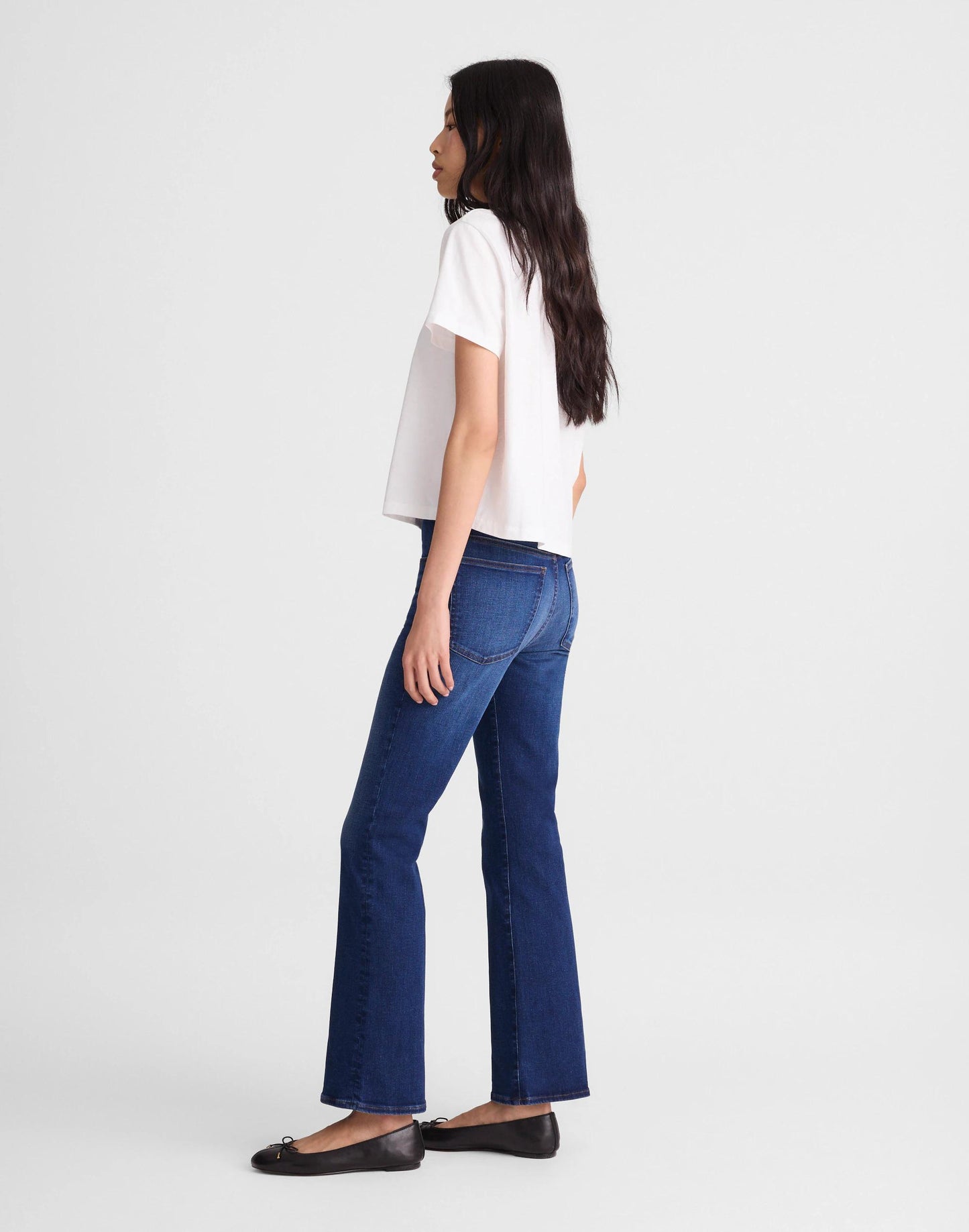 Madewell The Short Flare Crop Jean in Super Stretch Denim