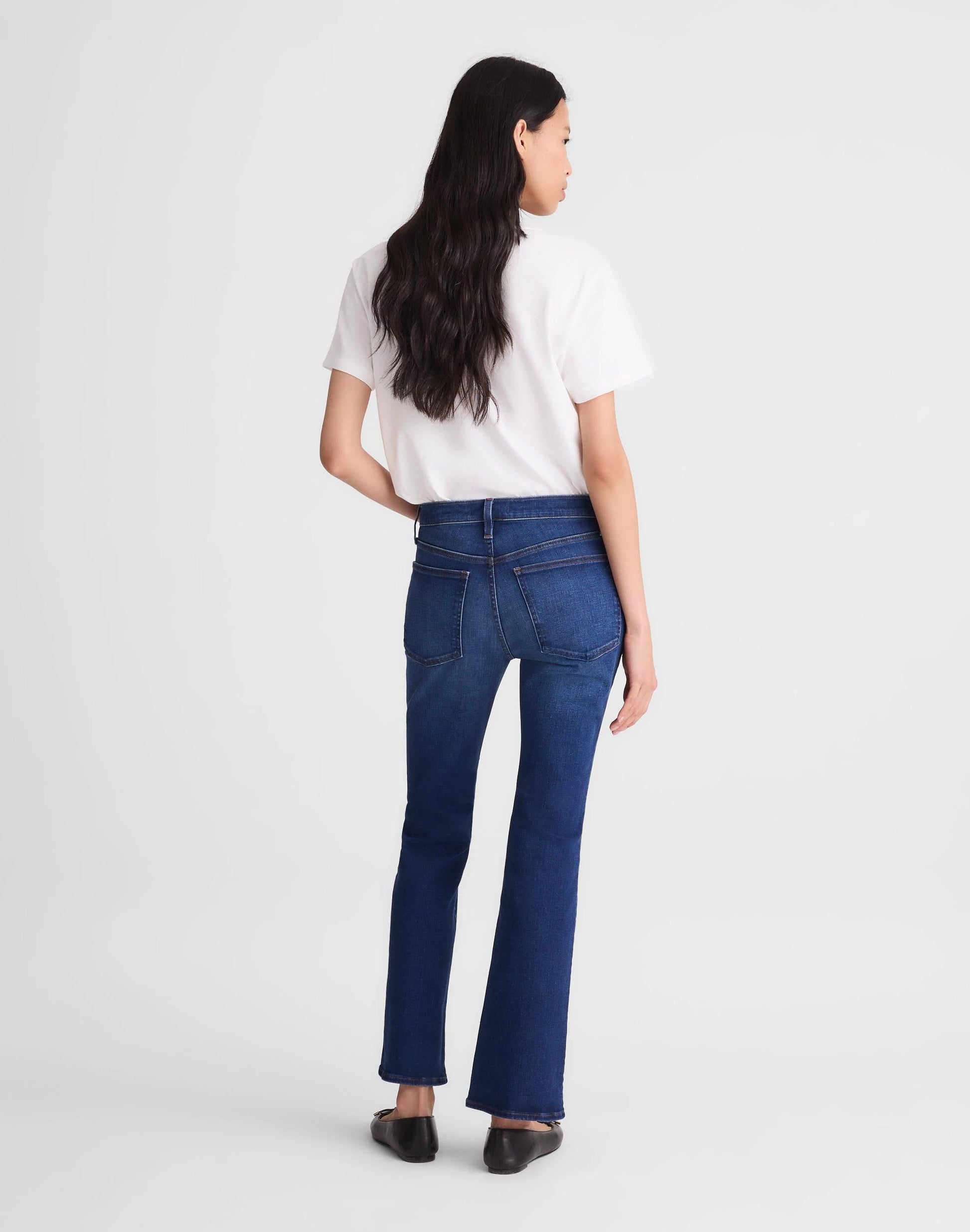 Madewell The Short Flare Crop Jean in Super Stretch Denim