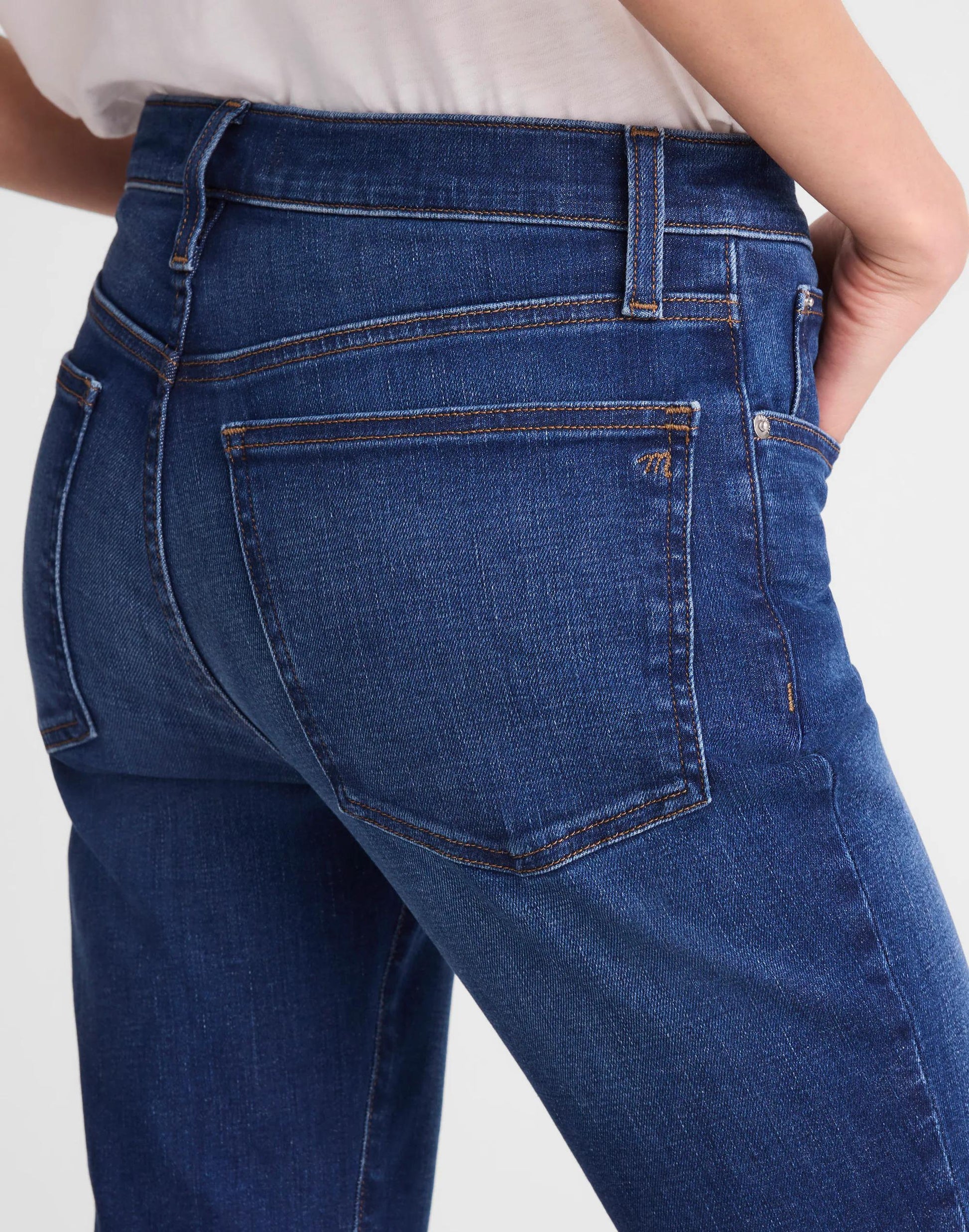 Madewell The Short Flare Crop Jean in Super Stretch Denim