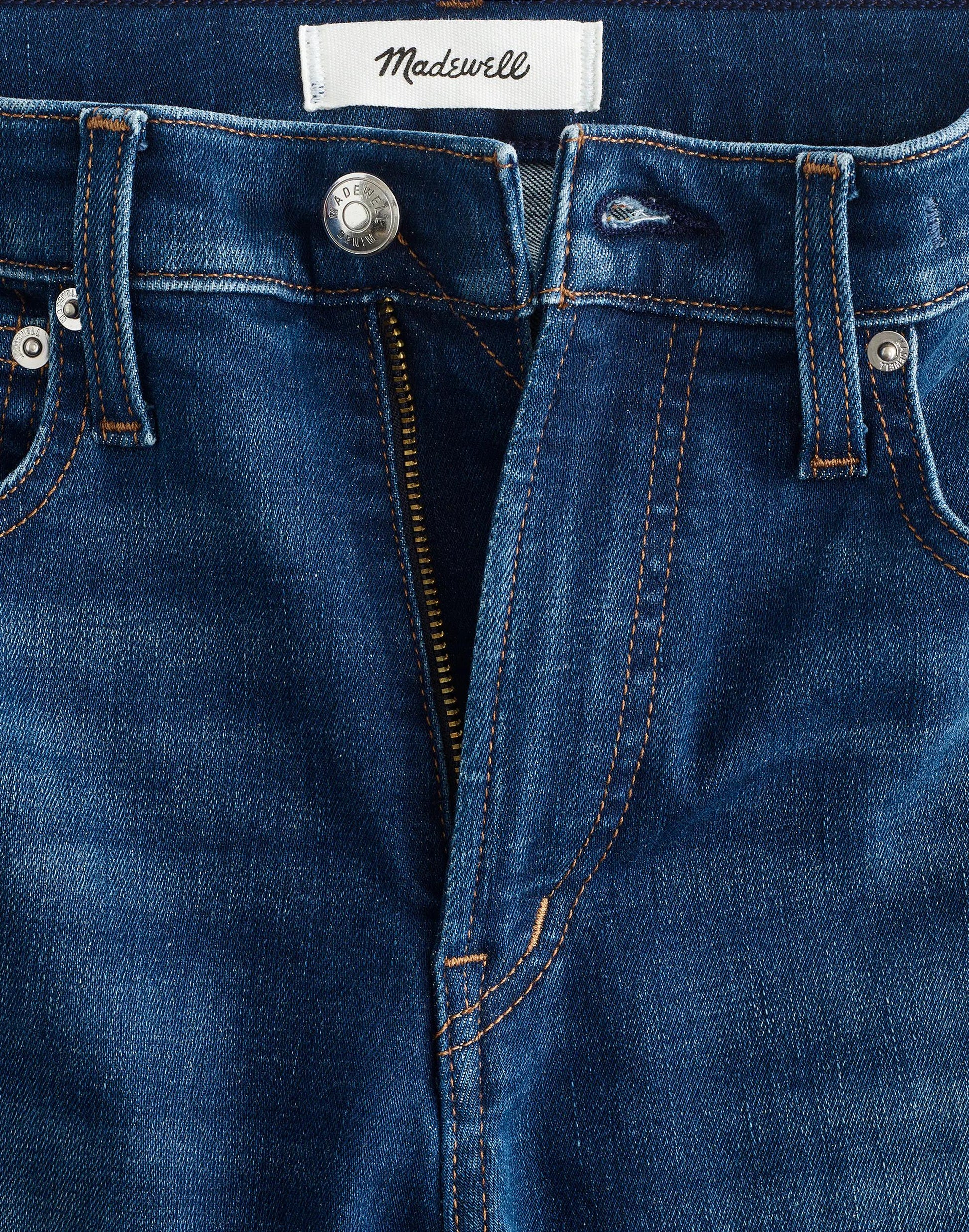 Madewell The Short Flare Crop Jean in Super Stretch Denim