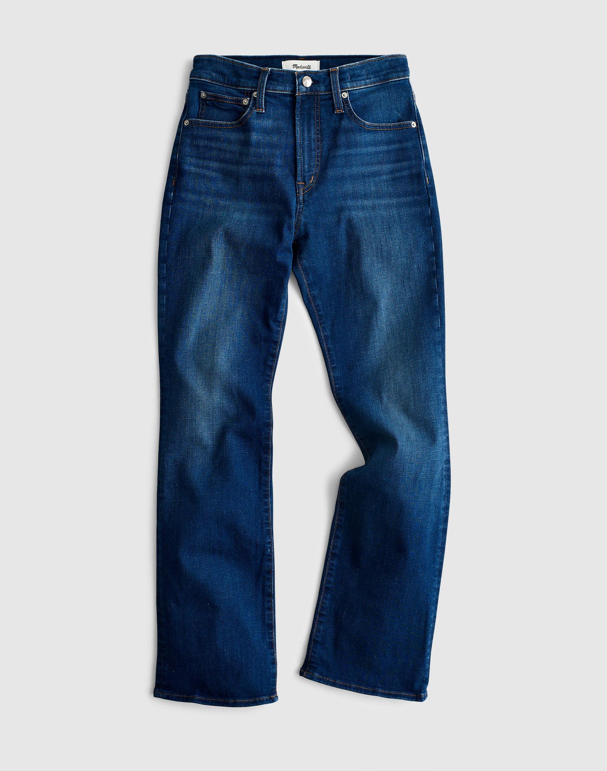Madewell The Short Flare Crop Jean in Super Stretch Denim