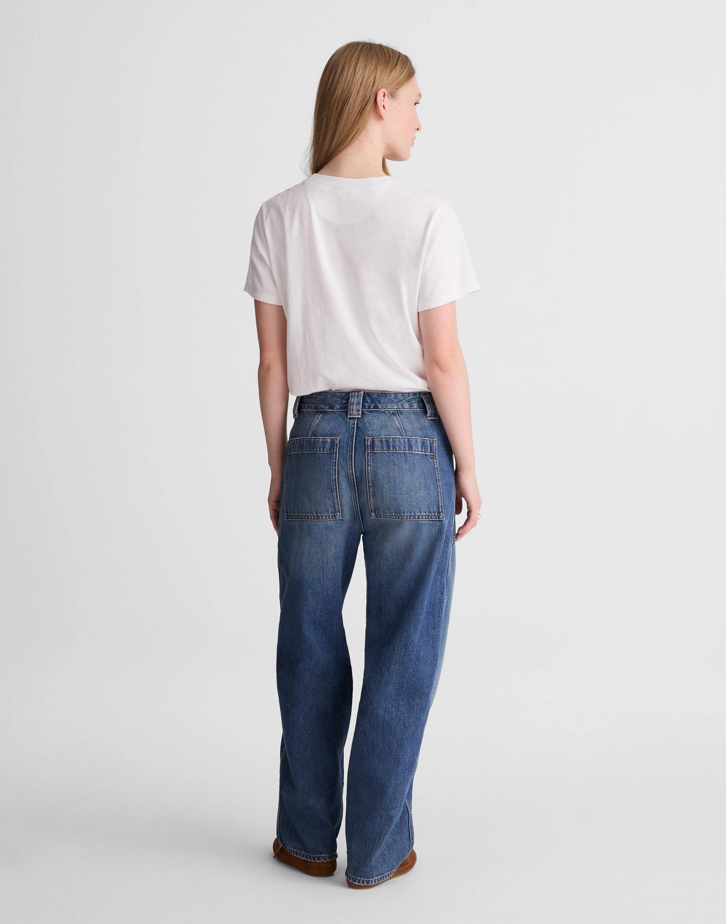 Madewell The Petite Darted Barrel-Leg Jean