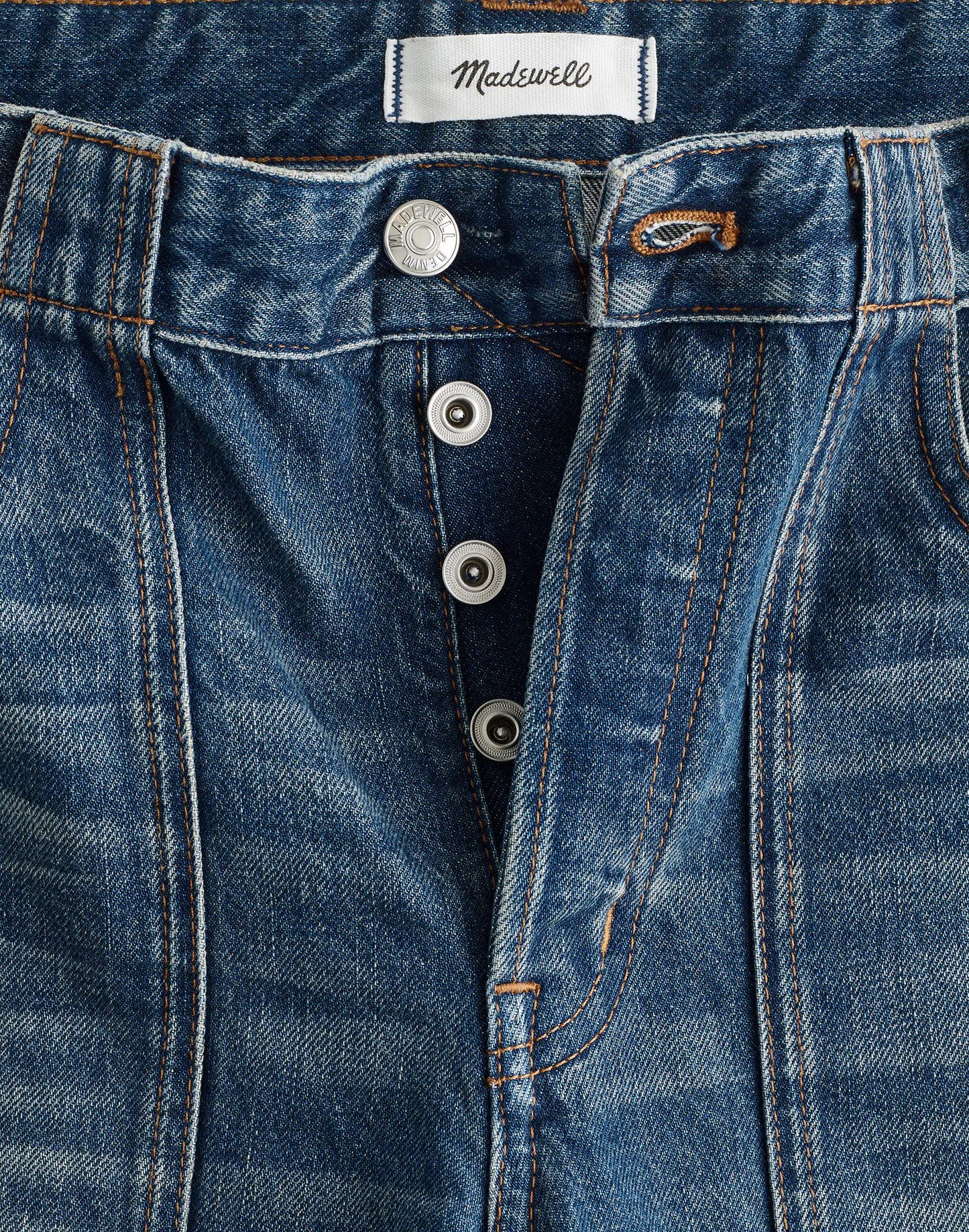 Madewell The Petite Darted Barrel-Leg Jean