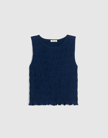 Madewell Smocked Boatneck Tank