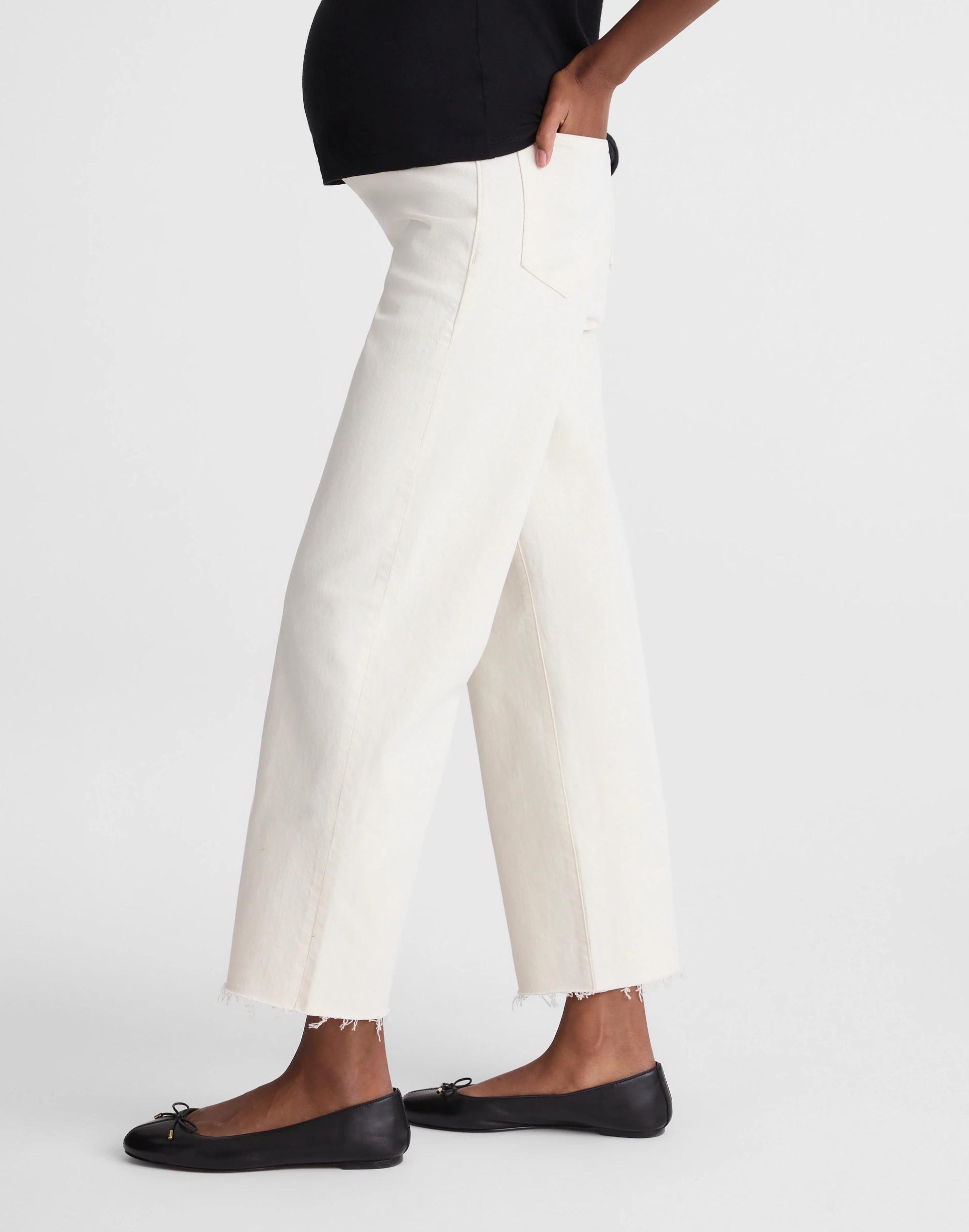 Madewell The Maternity Perfect Vintage Wide-Leg Crop Jean in Vintage Canvas