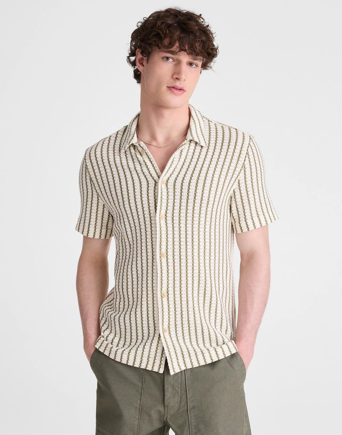 Madewell Textured-Knit Short-Sleeve Shirt