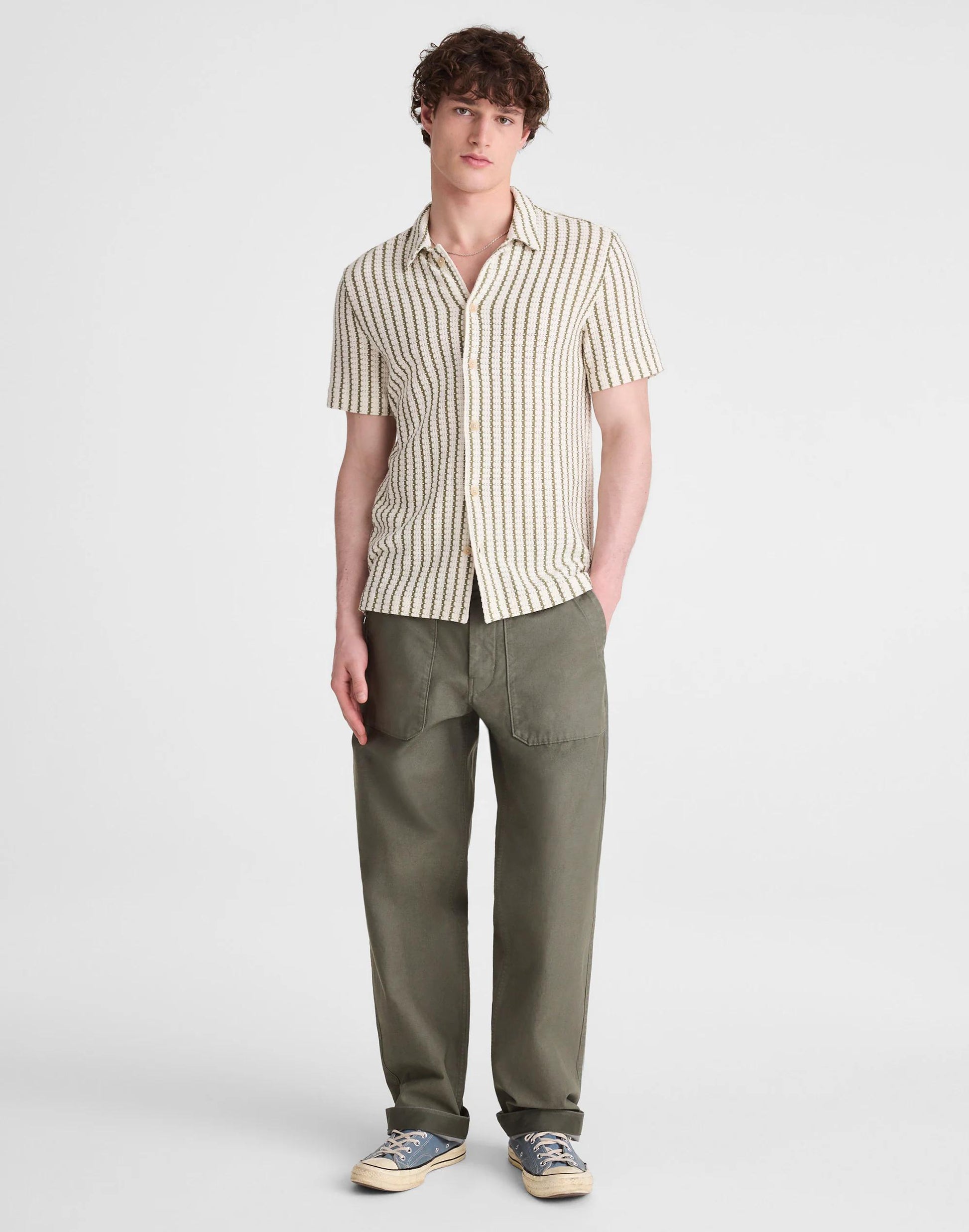 Madewell Textured-Knit Short-Sleeve Shirt