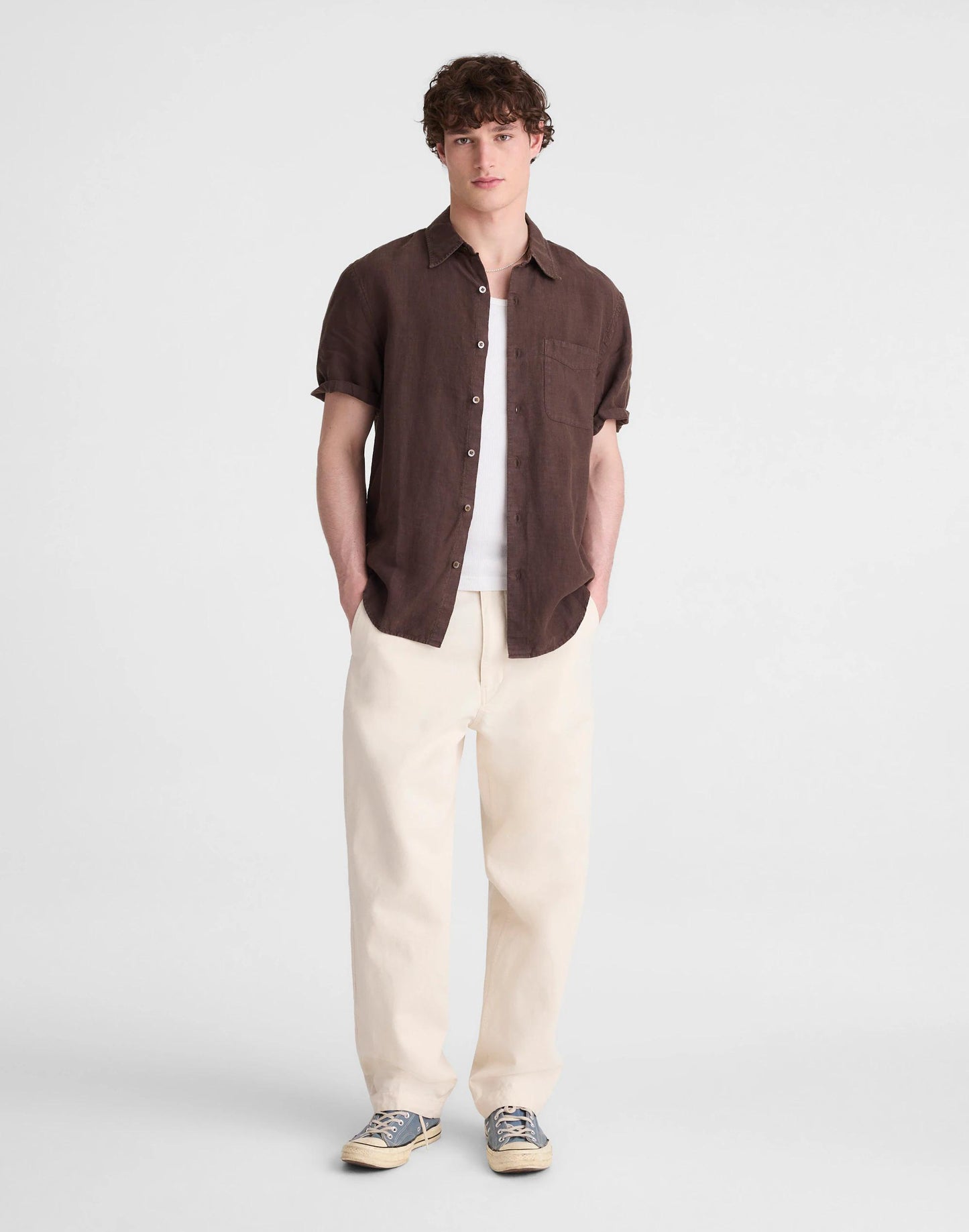 Madewell The Allday Short-Sleeve Shirt in Linen