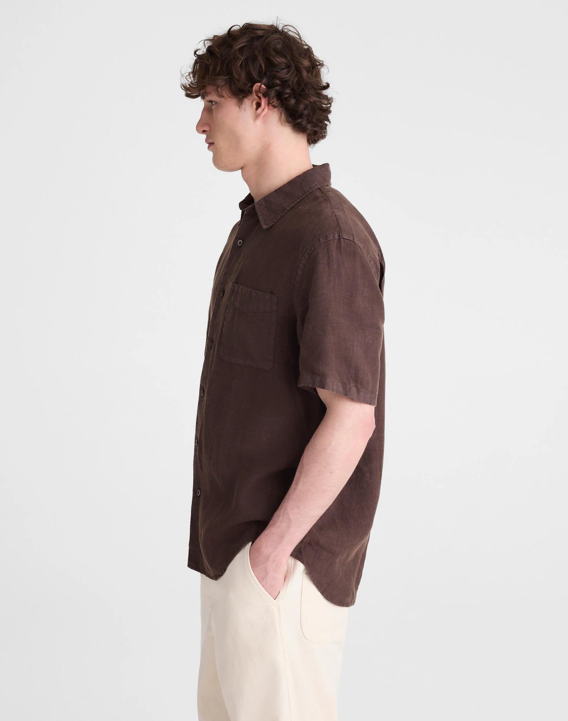 Madewell The Allday Short-Sleeve Shirt in Linen