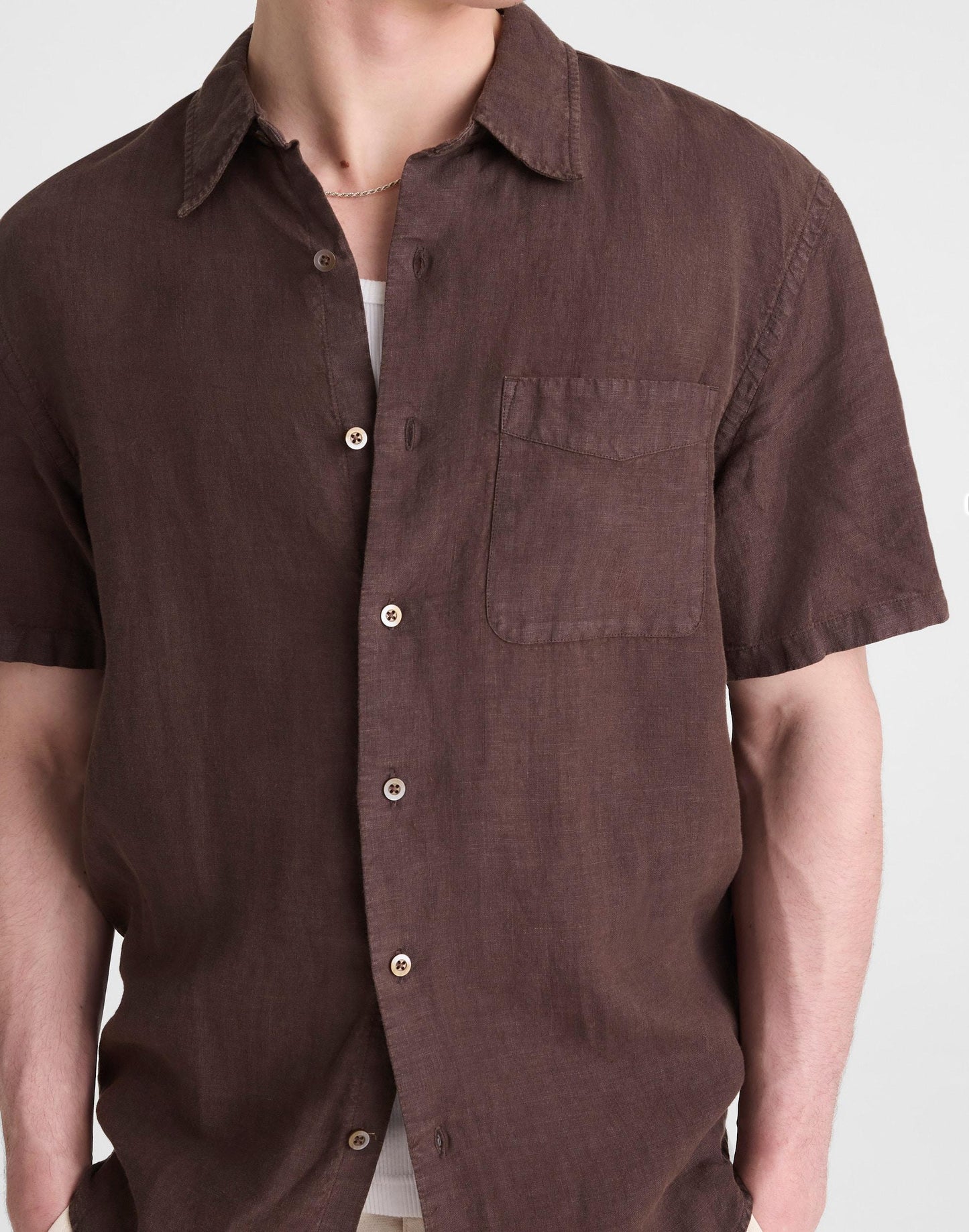Madewell The Allday Short-Sleeve Shirt in Linen