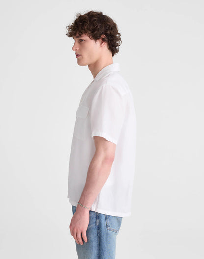 Madewell Short-Sleeve Camp Shirt in Archive Linen Blend
