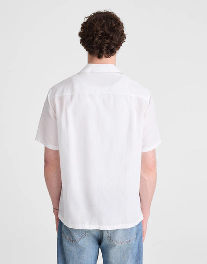 Madewell Short-Sleeve Camp Shirt in Archive Linen Blend