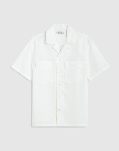Madewell Short-Sleeve Camp Shirt in Archive Linen Blend