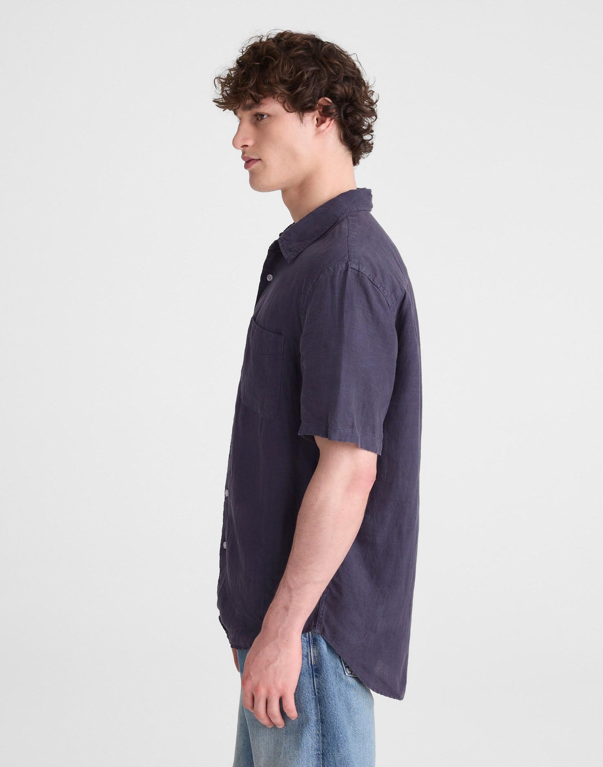 Madewell The Allday Short-Sleeve Shirt in Linen