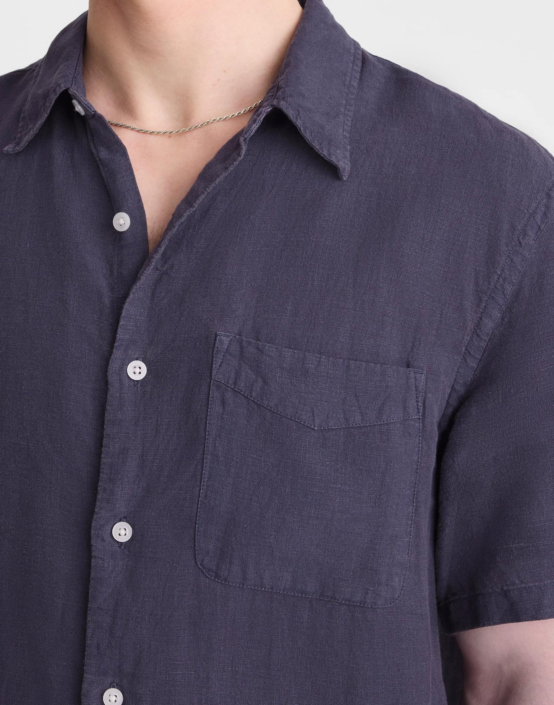 Madewell The Allday Short-Sleeve Shirt in Linen