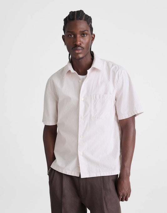 Madewell Boxy Cropped Shirt in Crisp Poplin