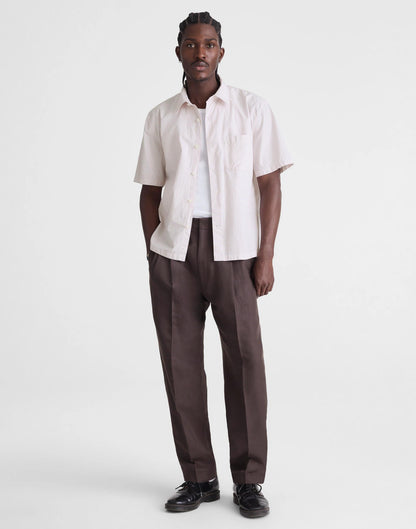 Madewell Boxy Cropped Shirt in Crisp Poplin