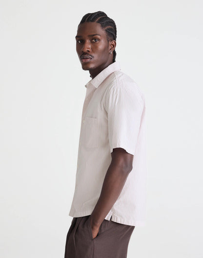Madewell Boxy Cropped Shirt in Crisp Poplin