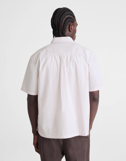 Madewell Boxy Cropped Shirt in Crisp Poplin
