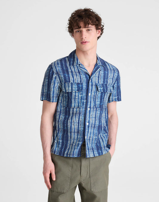 Madewell Short-Sleeve Camp Shirt in Archive Linen Blend