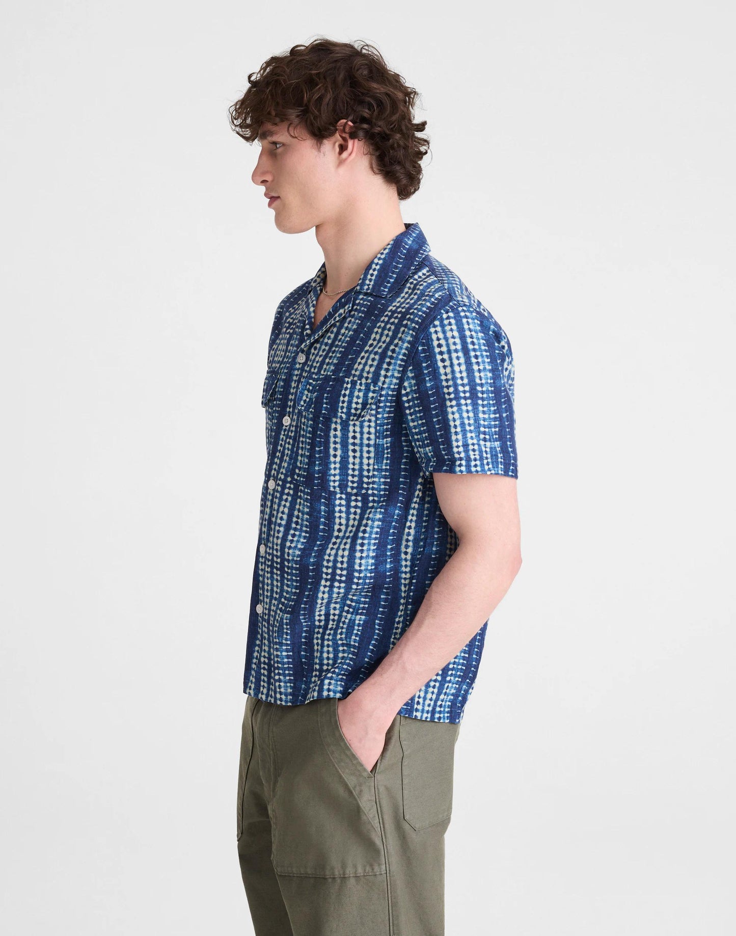 Madewell Short-Sleeve Camp Shirt in Archive Linen Blend