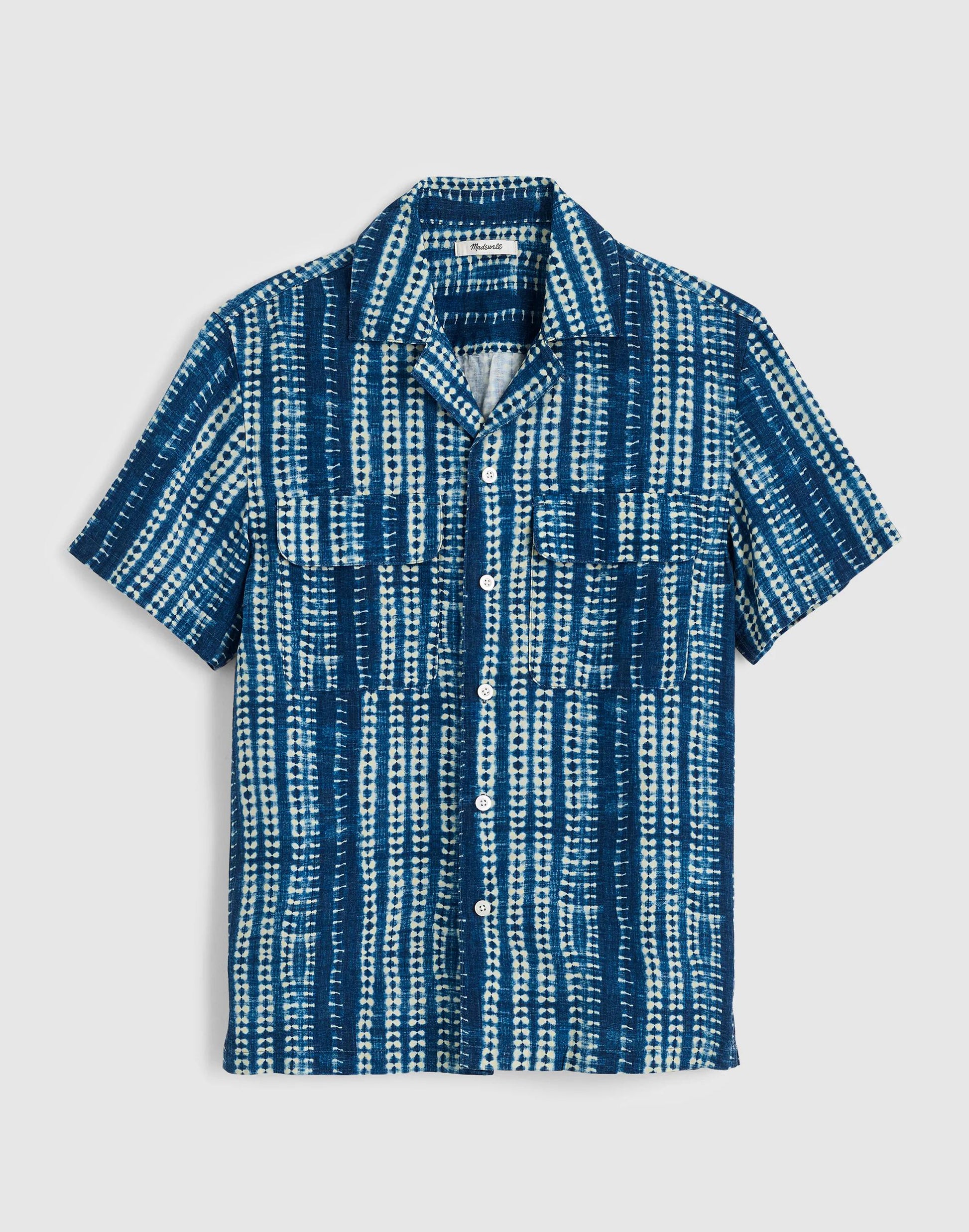 Madewell Short-Sleeve Camp Shirt in Archive Linen Blend