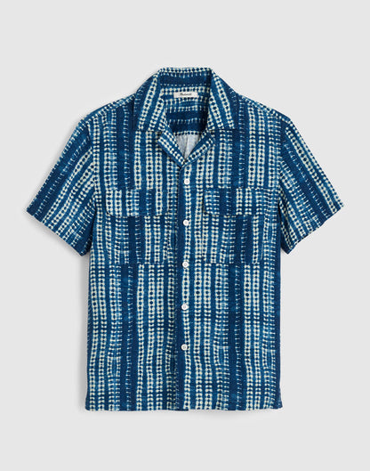 Madewell Short-Sleeve Camp Shirt in Archive Linen Blend