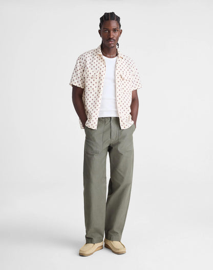 Madewell Short-Sleeve Camp Shirt in Archive Linen Blend