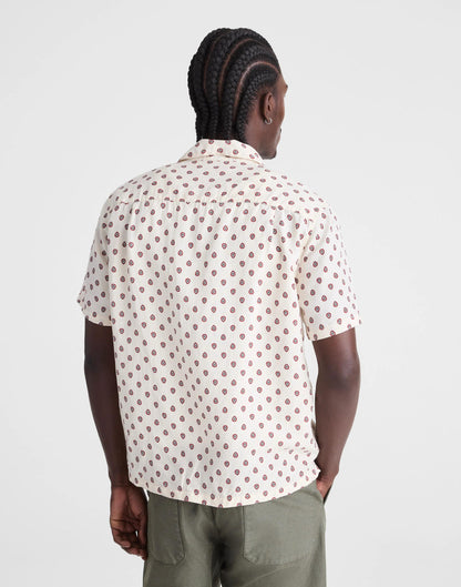 Madewell Short-Sleeve Camp Shirt in Archive Linen Blend