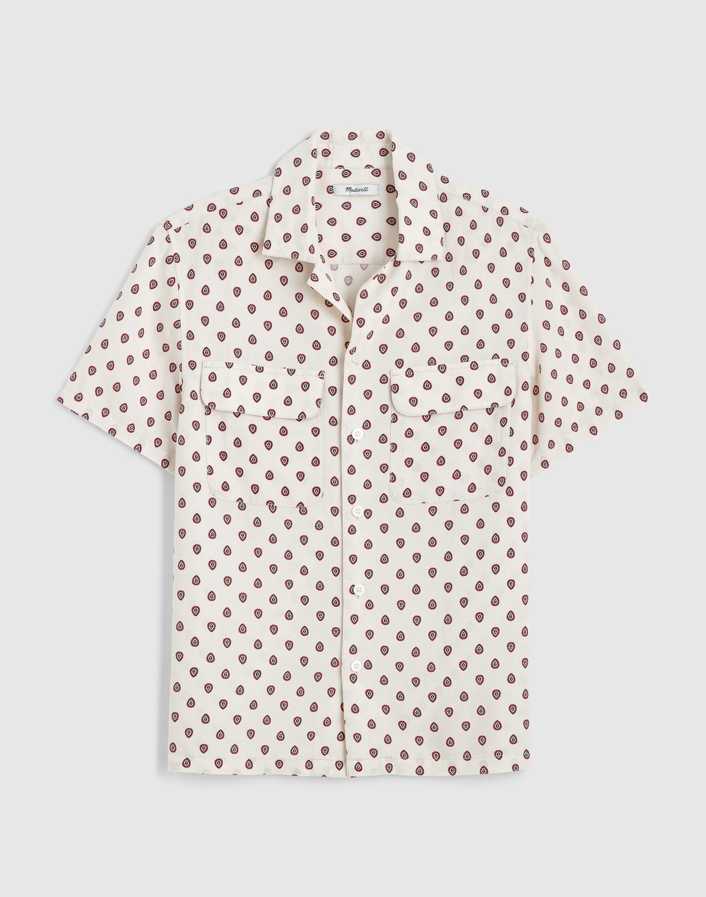 Madewell Short-Sleeve Camp Shirt in Archive Linen Blend