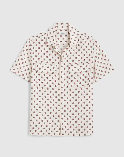 Madewell Short-Sleeve Camp Shirt in Archive Linen Blend