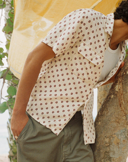 Madewell Short-Sleeve Camp Shirt in Archive Linen Blend