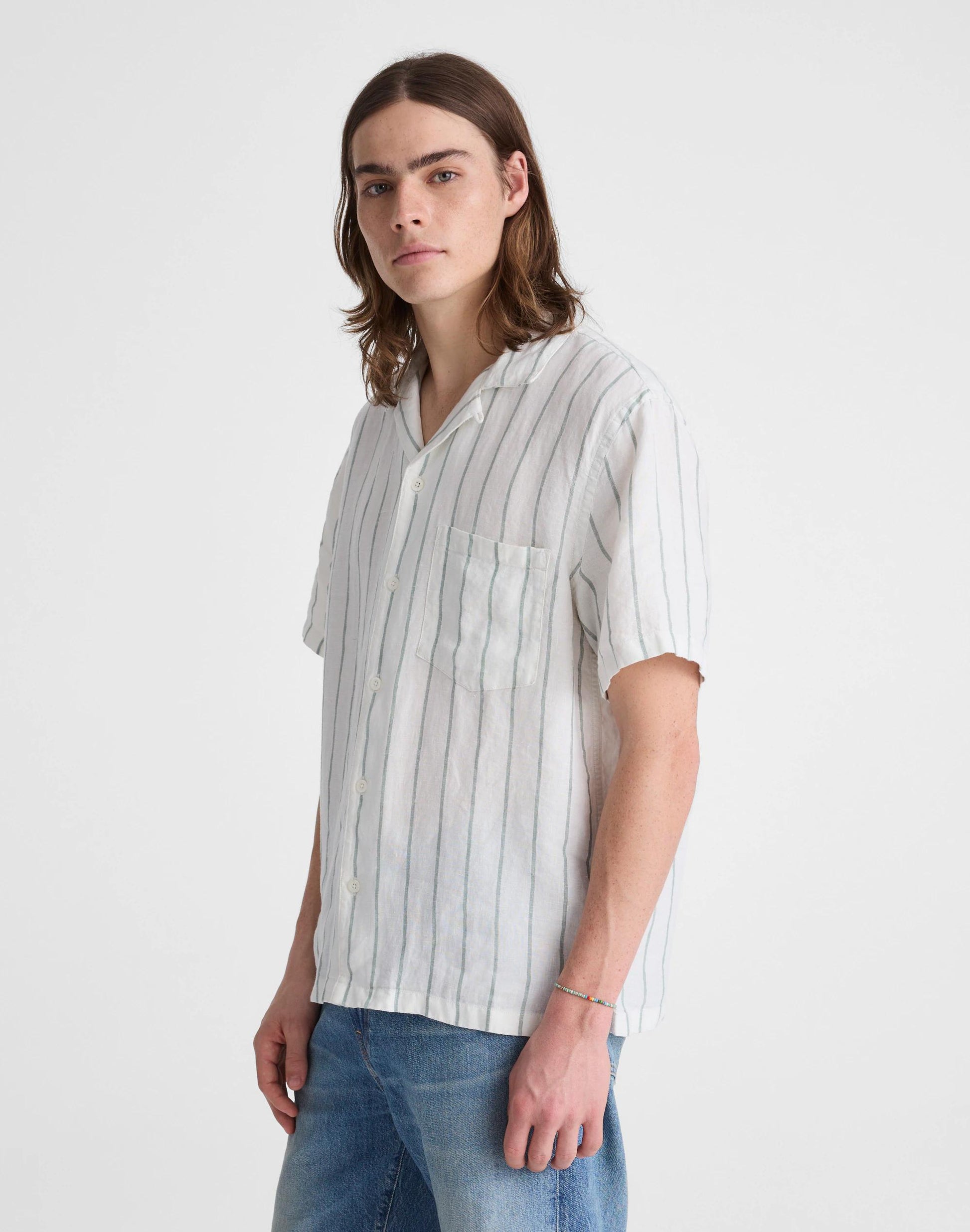 Madewell Short-Sleeve Camp Shirt in Linen